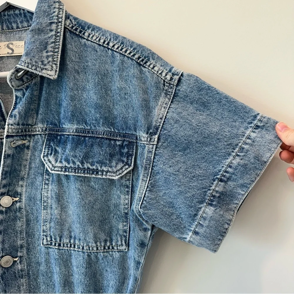 Free People Marci Denim Jumpsuit Coveralls Overalls Blue Jean Size Small - Picture 6 of 13